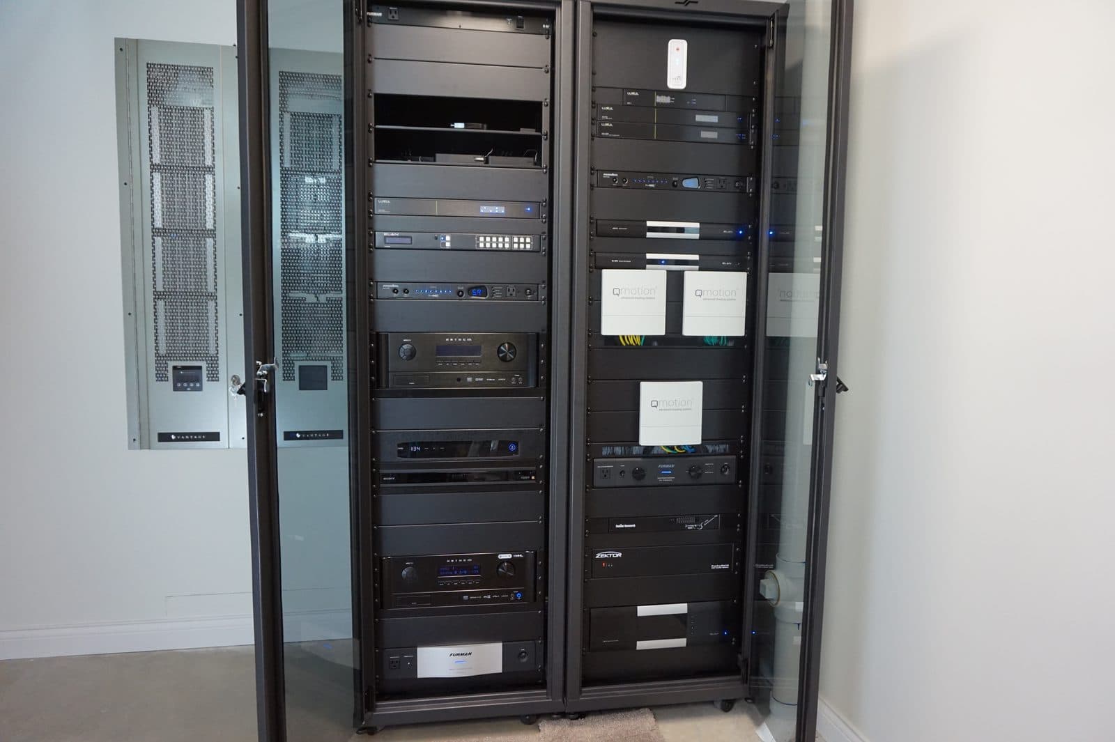 Enterprise home networking equipment rack Ubiquiti installation Minneapolis Twin Cities