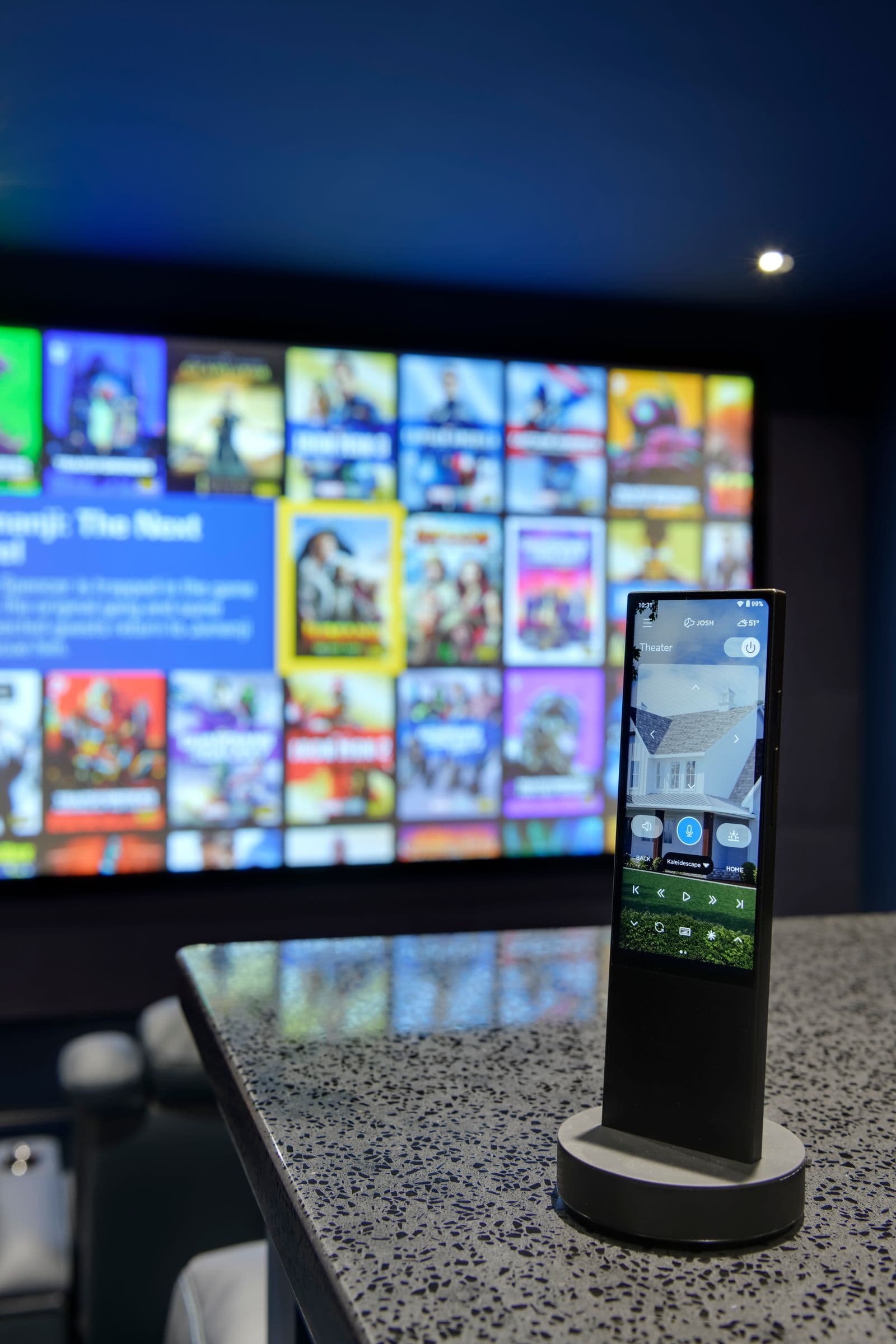 Josh.ai smart home remote controlling theater system with voice activation