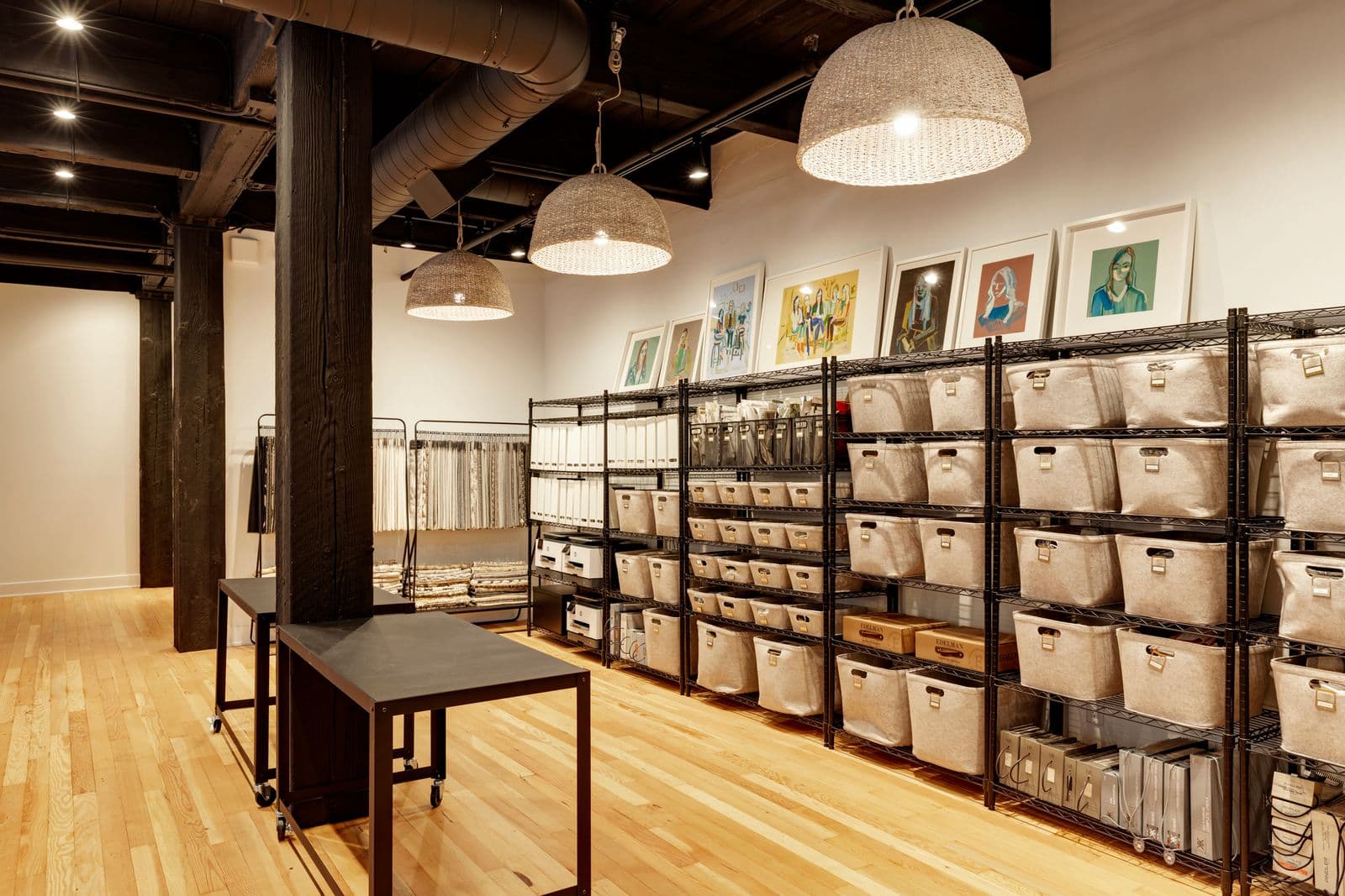 NorthStar design studio material library and sample storage room