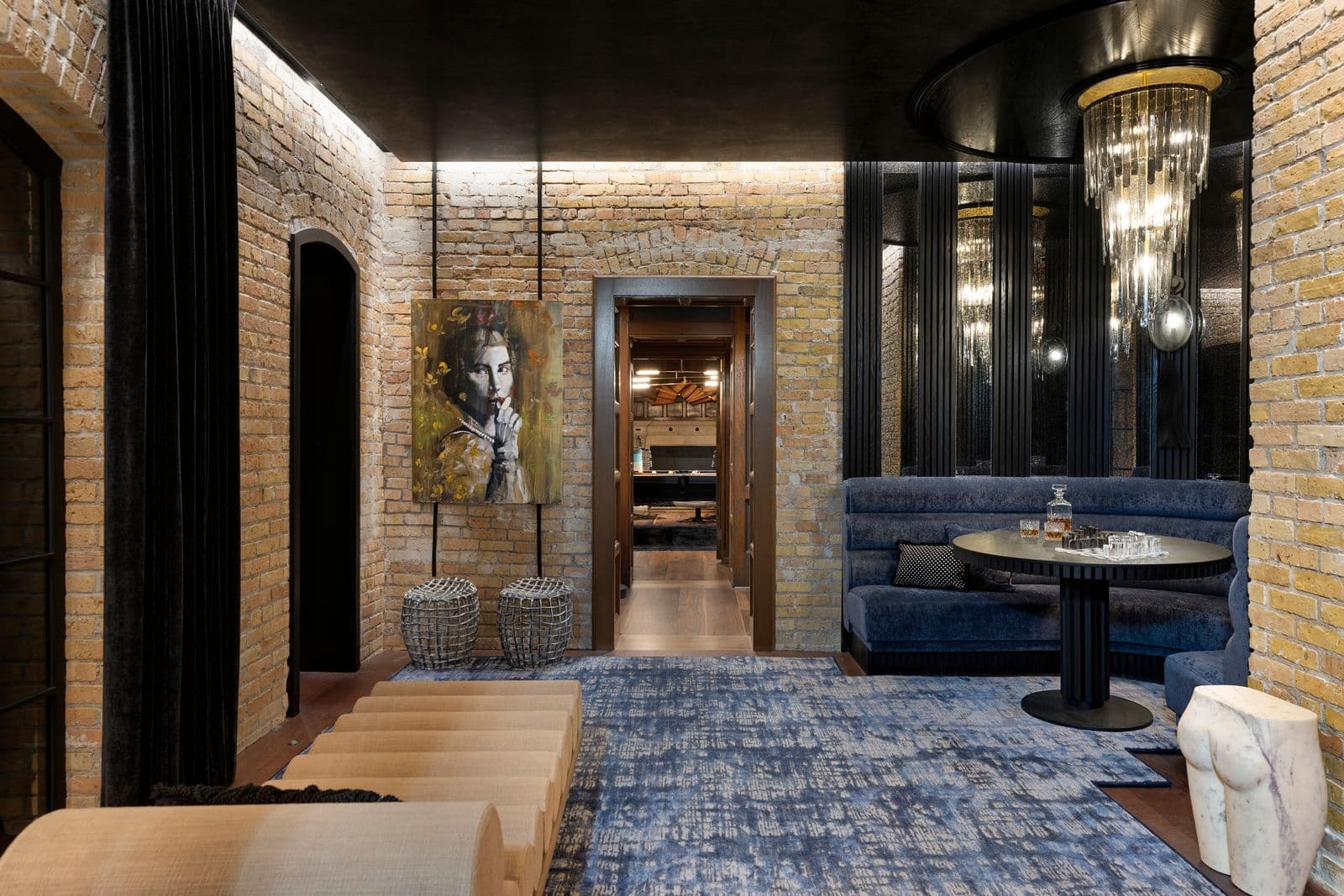 Dedicated home theater with elegant seating and immersive projection